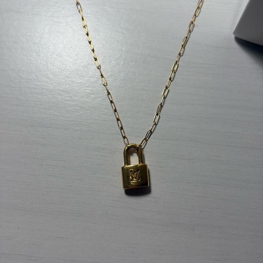 Louis Vuitton Repurposed Lock Necklace